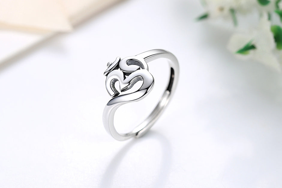 Bague en argent symbole Hindou "Om"