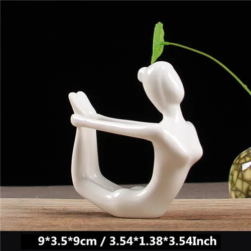 Figurines de yoga en céramique, style 10