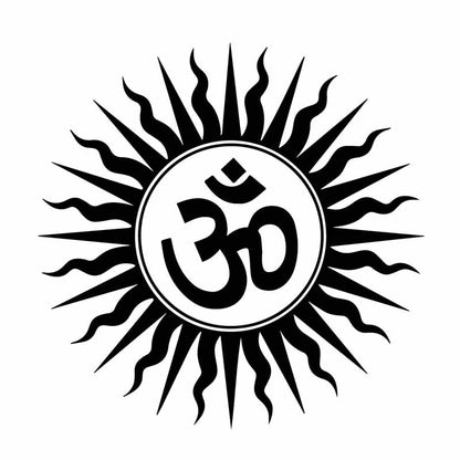Stickers symbole Hindou "Om" noir