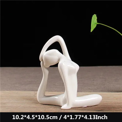 Figurines de yoga en céramique, style 11