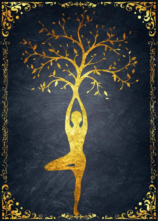 Poster yoga, arbre vie
