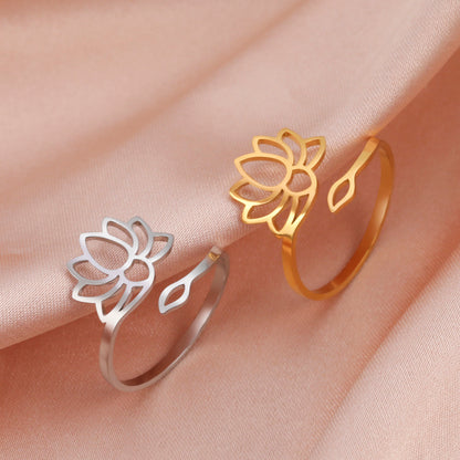 Bague fleur de lotus Hindou