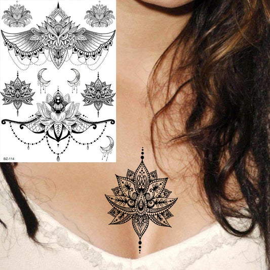 Tatouage ephemere mandala fleur de lotus