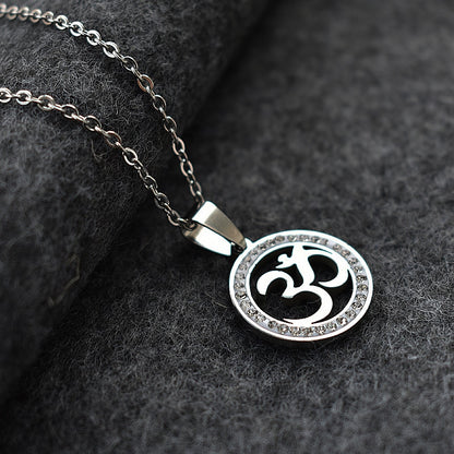 Chaine pendentif symbole Hindou "Om"